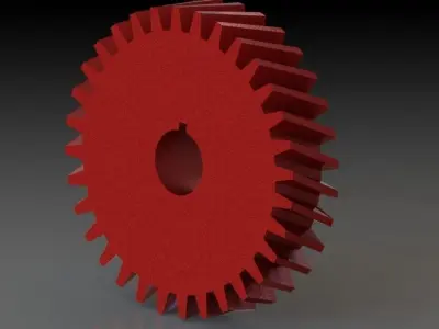 Helical Gear Free 3D model