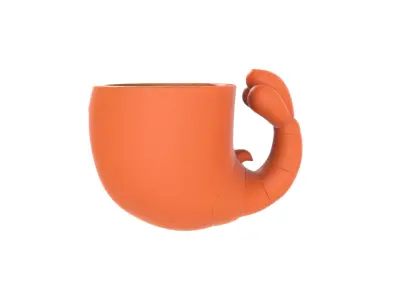 Cute Shrimp Mug Adorable Sea Creature Cup 3D print model