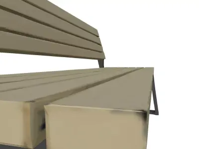 Low poly Bench Free low-poly 3D model purchase