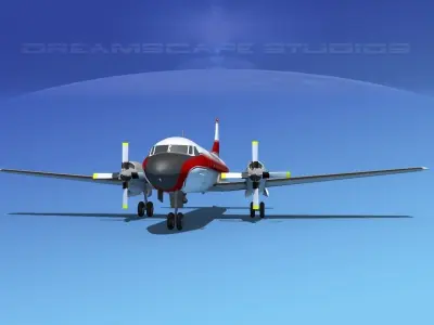 Convair CV-580 Kar-Air 3D model