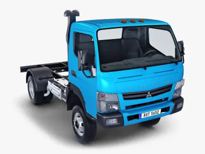 Mitsubishi Fuso Canter 4x4 Chassis Truck 3D model