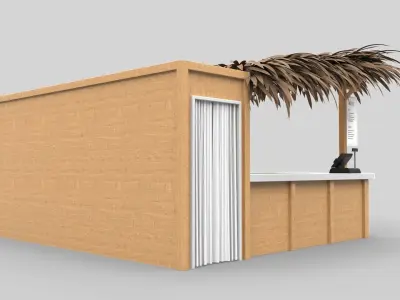 Beach Bar 5x5 Meters 3D model