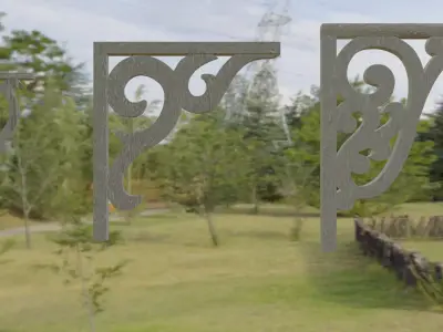 Decoration Ornament wooden Free low-poly 3D model