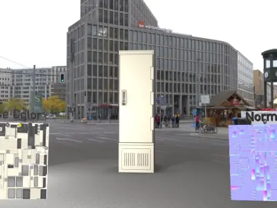 Electrical Distribution Cabinet 82 Low-poly 3D model