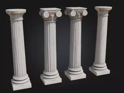 Classical Pillars Series  Foundations of Architectural Heritage 3D model
