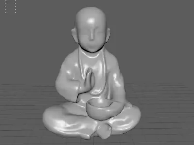 CHILD BUDDHA STATUE Low-poly 3D model