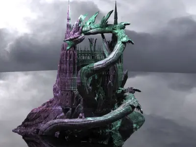  Snake mountain Dark Cobra Mountain 3D model