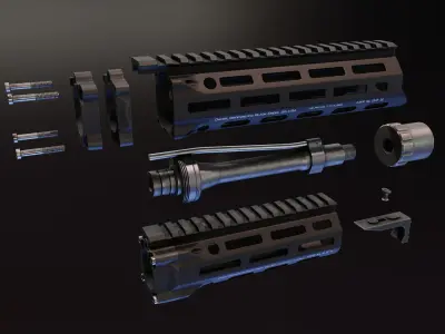 MFR XL Handguard Pack Low-poly 3D model