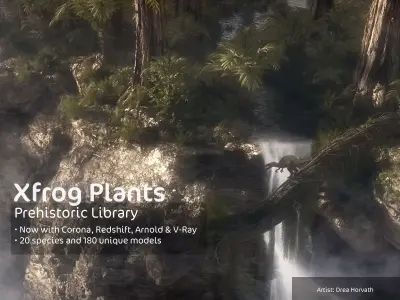 2020 XfrogPlants Prehistoric Library  3D model