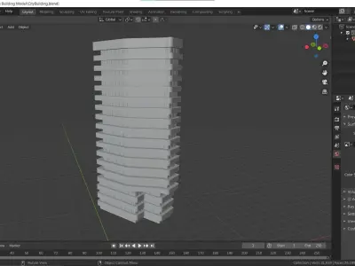 Modern Skyscraper Low-poly 3D model