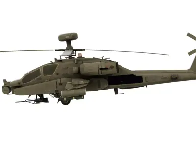 AH-64D Apache Combat Helicopter 3D model