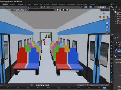 RER NG Train low Poly Low-poly 3D model