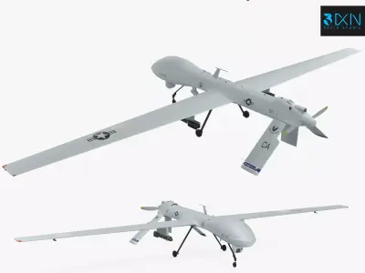 General Atomics MQ-1 Predator UAV Drone 3D model