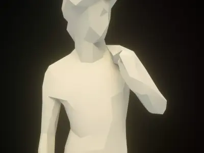 David Sculpture Low Poly Low-poly 3D model