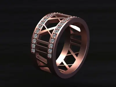 Rome Number Ring 3D print model