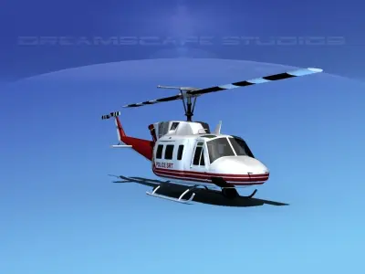 Bell 212 V10 Police SRT 3D model