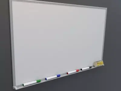 Whiteboard for Office or Classroom 3D model