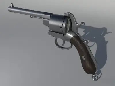19th Century Revolver France Free 3D model