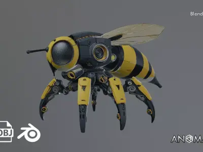 robot bee 3D model get