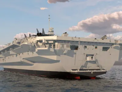 HMS Prince of Wales with Military Aircraft 3D model purchase