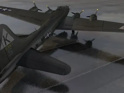 Boeing B-17F Fortress 3D model