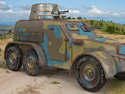 OA vz 30 Armoured Car Czechoslovak Vray 3D model