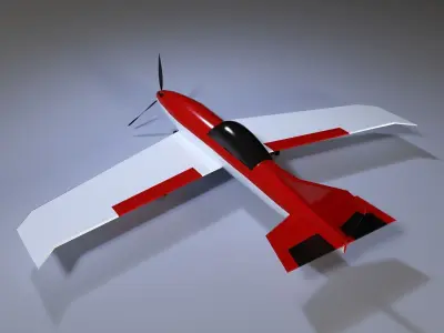Toy airplane  Low-poly 3D model