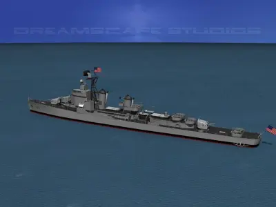 Gearing Class Destroyer DDR-883 USS Newman K Perry 3D model