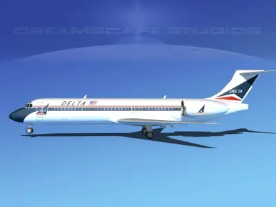Boeing 717-200 Delta 1 3D model