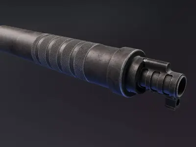 AK-12 Suppressor and Muzzle Attachment Low-poly 3D model