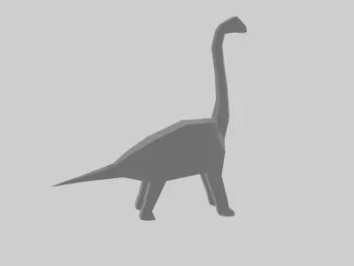 Brachiosaurus dinosaur Free low-poly 3D model