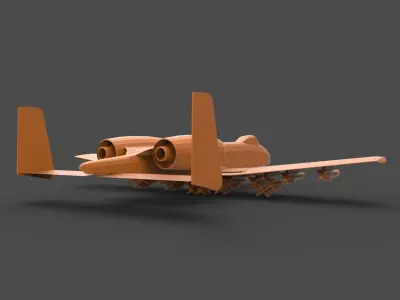 A-10 Thunderbolt 3D print model