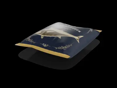 Smoked fish and seafood Smoked Haddock Low-poly 3D model