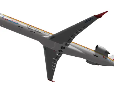 Bombardier CRJ 1000 Air Nostrum Low-poly 3D model