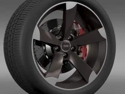 Audi R8 Spyder wheel 3D model