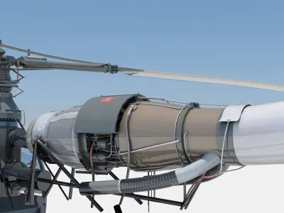 Alouette III Helicopter 3D model