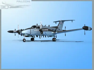 RC-12P Guardrail 3 US Army 3D model