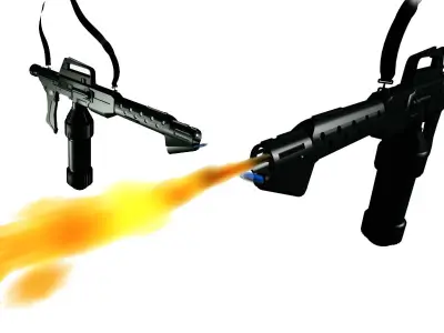 Flamethrower star wars blaster gun Free 3D model