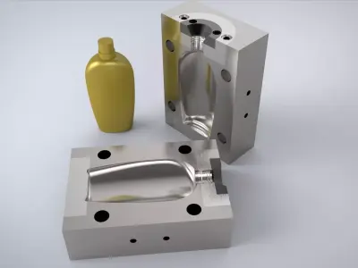 Blow Mold Bottle 250ml 3D model