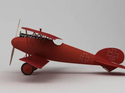 Albatros DVA Low-poly 3D model