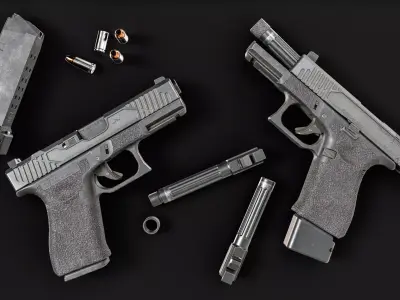 TRIARC Systems Glock 19 9mm Handgun Low-poly 3D model