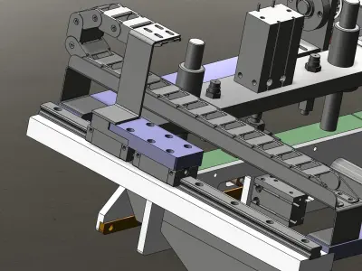 The gantry loading and unloading mechanism 3D model