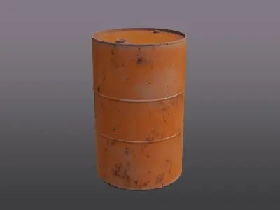 Oil Drum Low-poly 3D model