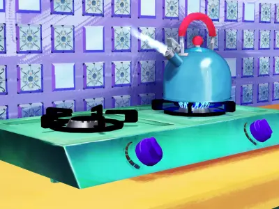 3D  Hand-painted  Teapot Model 3D model