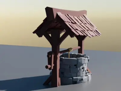Water Well Low-poly 3D model