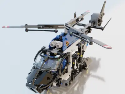 Lego Helicopter UA AIR FORCE 3D model