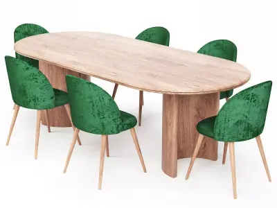 Dining set 33 Free 3D model