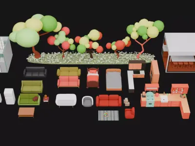 low poly assets Free low-poly 3D model