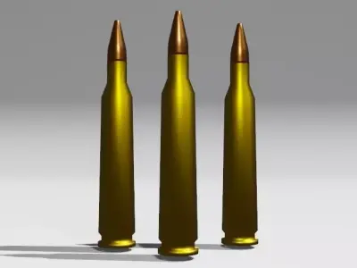 300 winchester magnum bullet Free low-poly 3D model