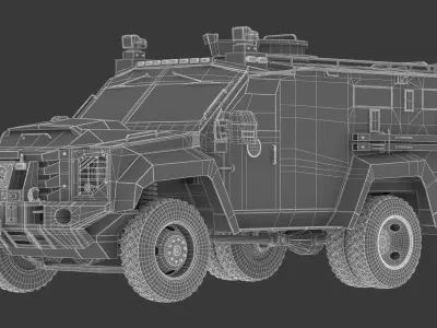 Lenco MedCat BearCat Medevac Armored Vehicle 3D model